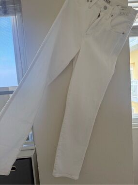 J. Crew White Curvy Vintage Slim Straight Jeans